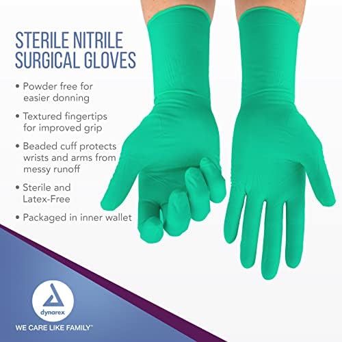 Sterilne nitrilne kirurške rukavice bez praha i otporne na probijanje, koje se koriste u bolnicama i kirurškim centrima,