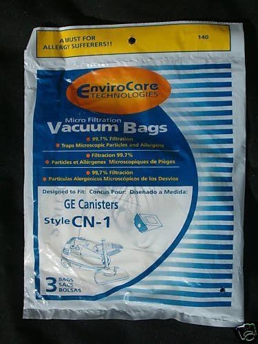 Envirocare Zamjena mikro filtracije Vakuumske vrećice za čišćenje prašine napravljene da odgovaraju GE CANISTERS CN-1 30