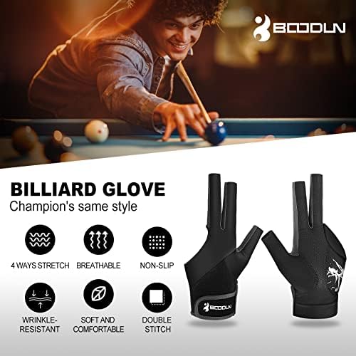 Lion Helper Billiard Bazen rukavice za lijevu ruku 3 prst, postupak spajanja, Snooker Cue Sport rukavica Popularne veličine